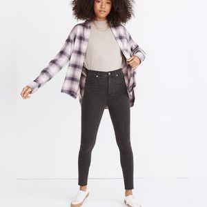 Madewell Lunar Wash Dark Grey 11 Inch High Rise Skinny Jeans Women’s Size 24
